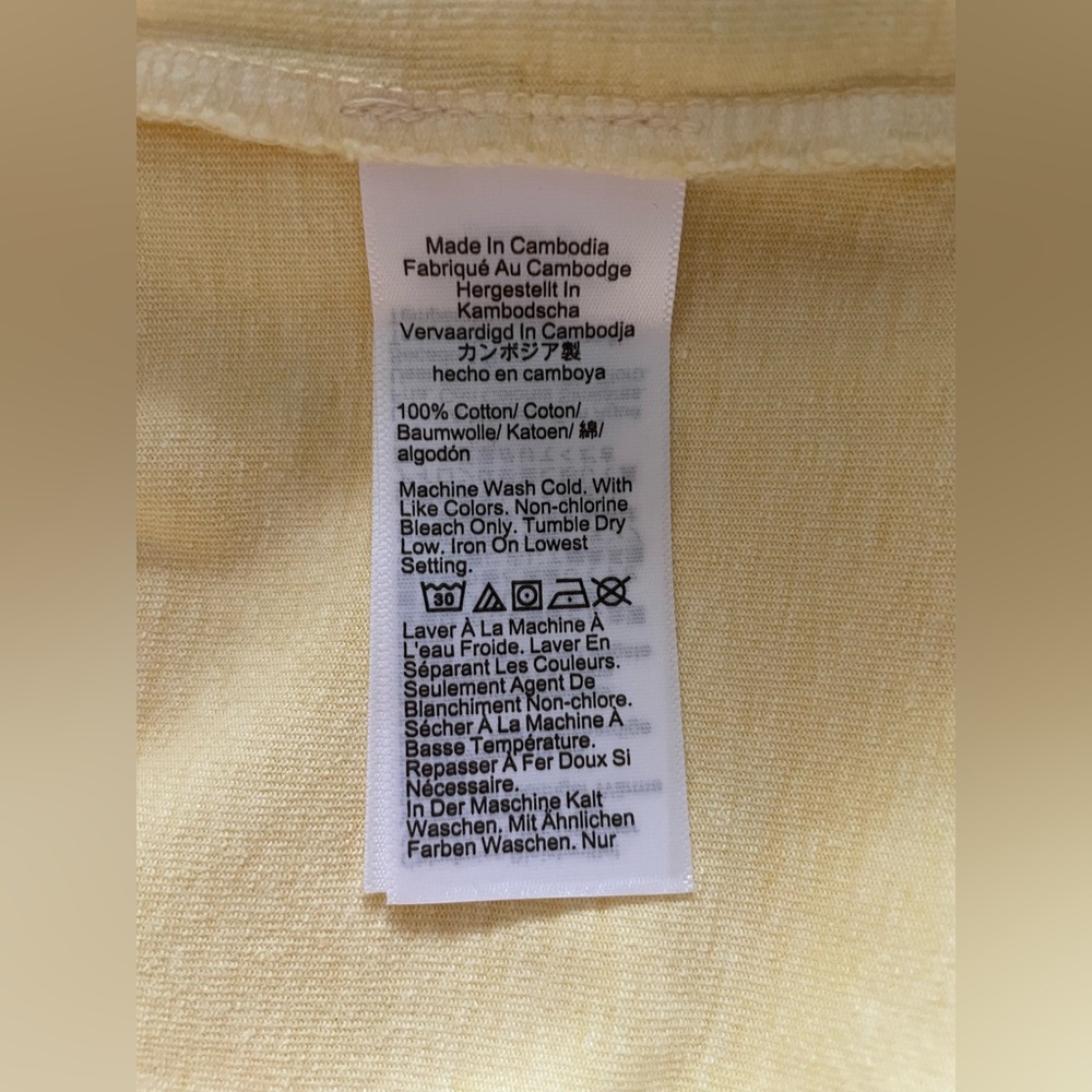 New J.Crew Women Crew Neck Yellow Top Size Medium - Picture 8 of 10